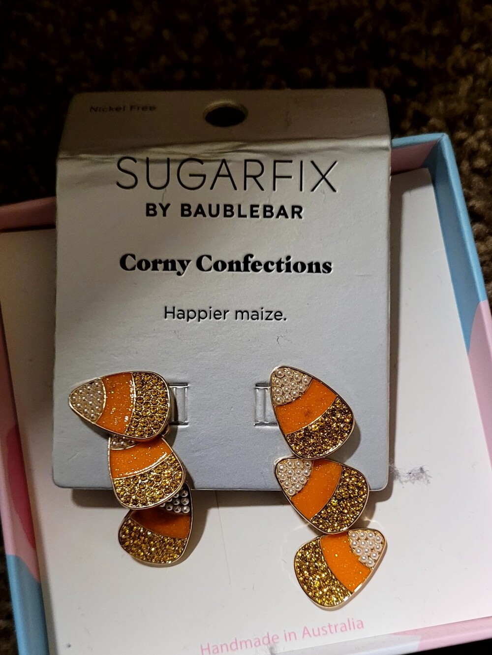 Candy Corn Earrings